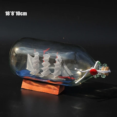 Дрифт бутылка средиземноморская парусная лодка в бутылках модель Мини садовые стеклянные статуэтки