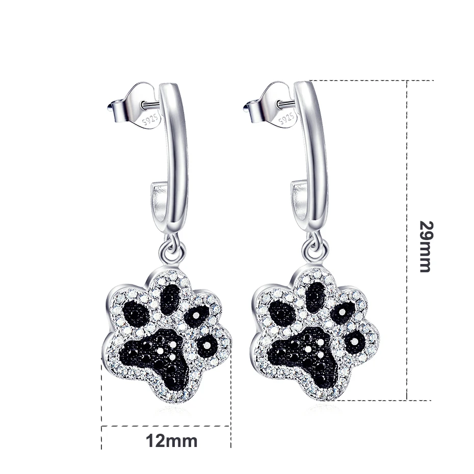 Женские серьги подвески из серебра 925 пробы с фианитами|earrings for|925 sterling silver blackdropping