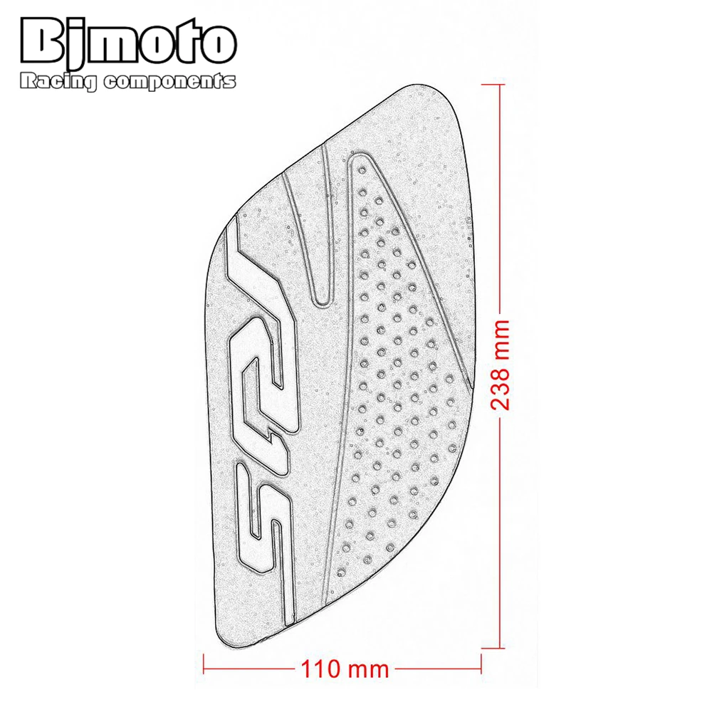 

Pair Motorcycle Protector Anti slip Tank Pad Sticker Gas Knee Grip For Yamaha R15 R 15 2017 2018