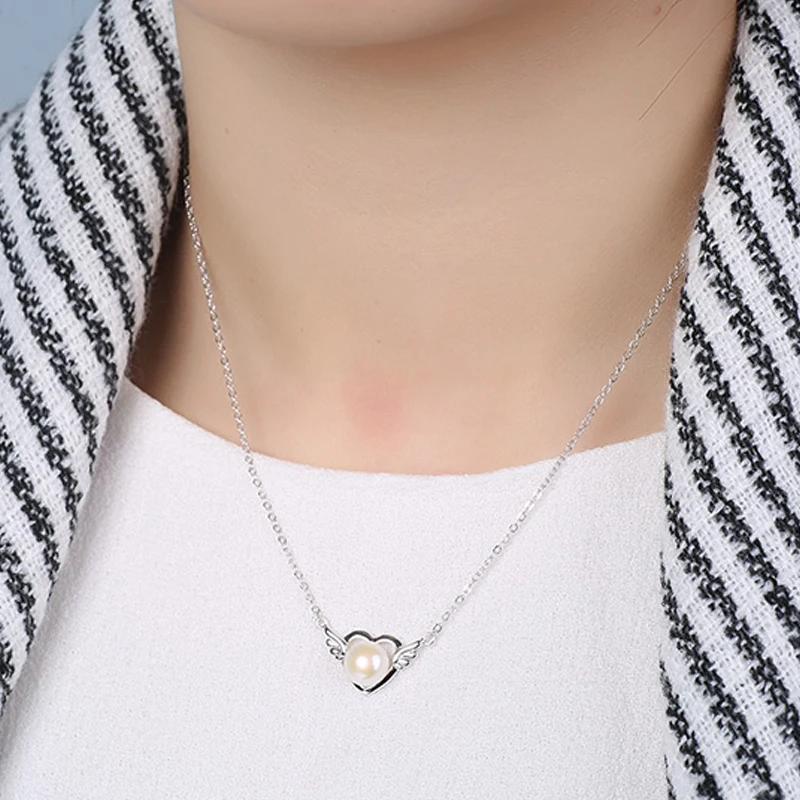 100% ювелирные изделия из натурального жемчуга ожерелье 925 стерлингового серебра