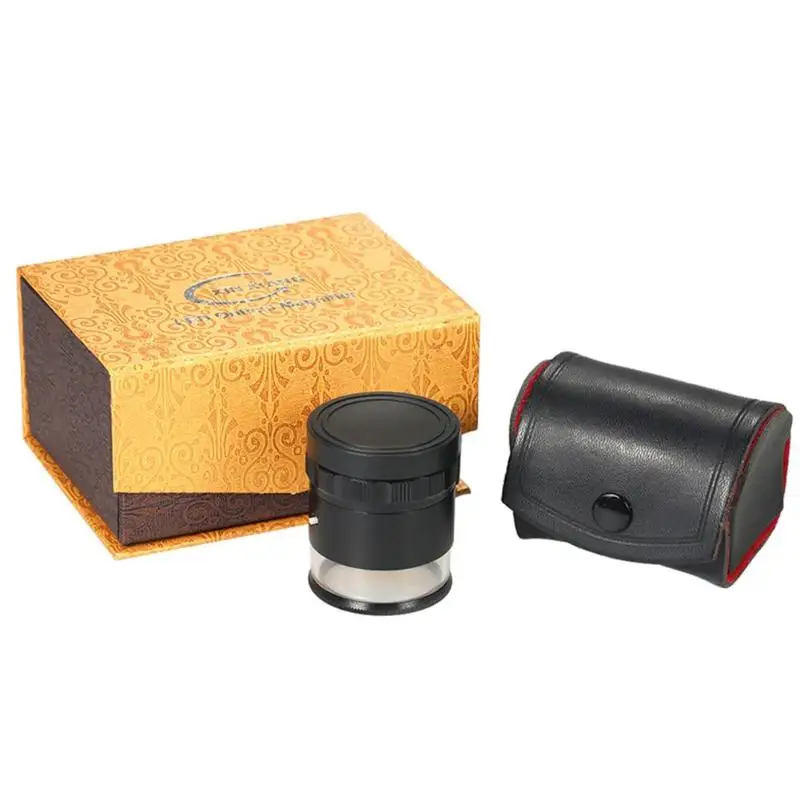 10X увеличительное стекло Стенд измерительная Лупа весы с светодиодный