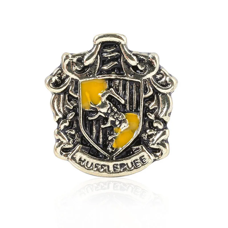 SG модные ювелирные изделия Хогвартс Слизерин Гриффиндор Ravenclaw Hufflepuff школьный значок брошь для женщин и мужчин ювелирные изделия - Окраска металла: X08