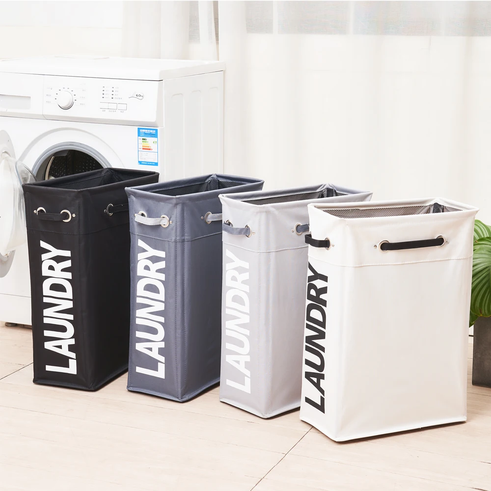 Shushi Модная тонкая водостойкая сумка для стирки белая складная корзина грязного