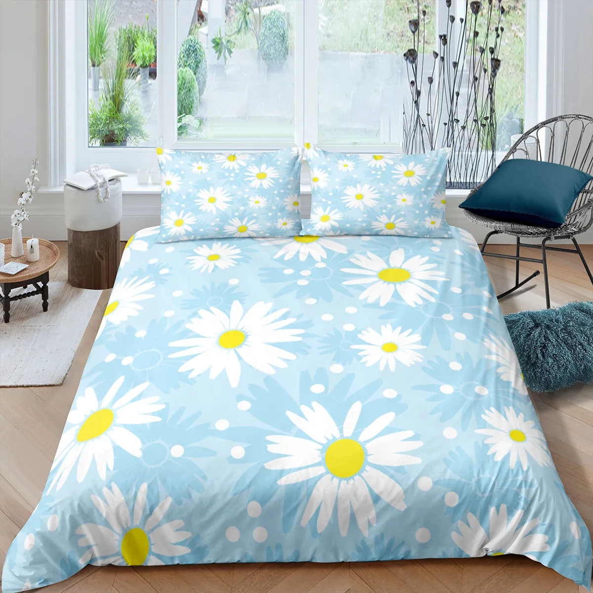 

Kawaii Little Daisy Bedding Set Fashion 3d Duvet Cover Sets Comforter Bed Linen Twin Queen King Single Size Gift Modern Flower