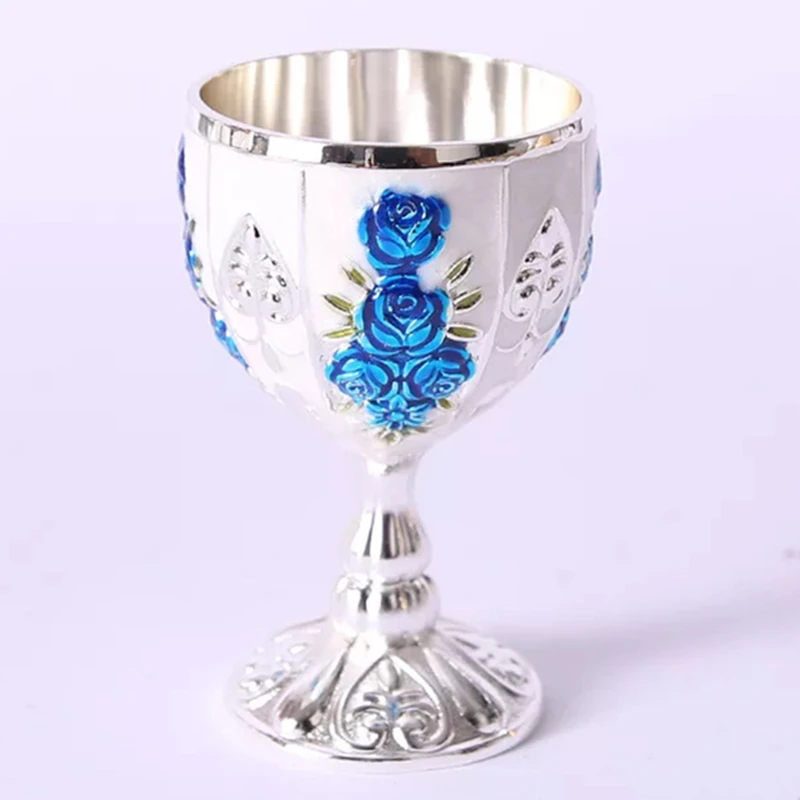 

Mini Wine Glass Relief Vodka Goblet Cup Russia ancient Alloy Tumbler Portable Personalized 30ml Shot Glass Wedding Decoration