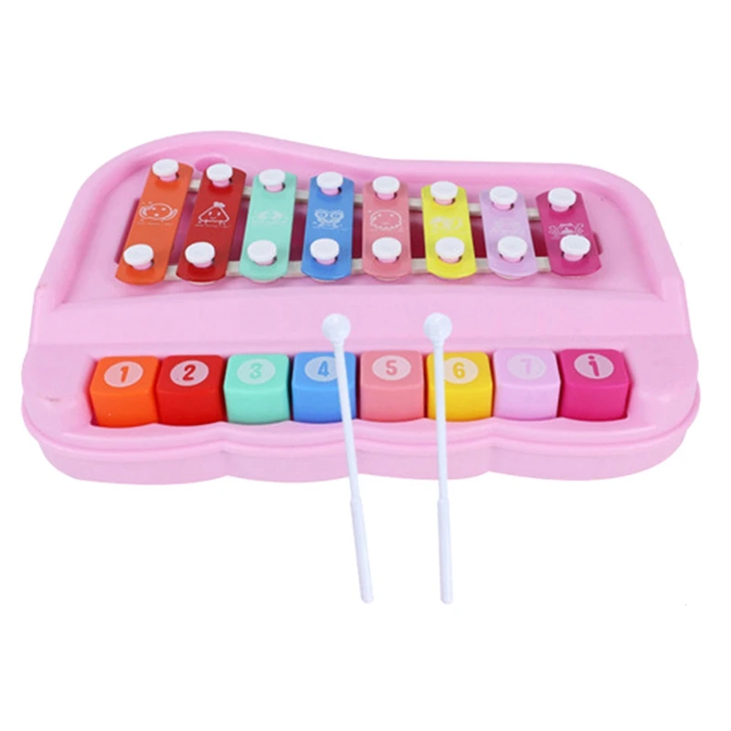 

Piano Toy for Kids , 8 Multicolored Key Piano Keyboard Xylophone Toys