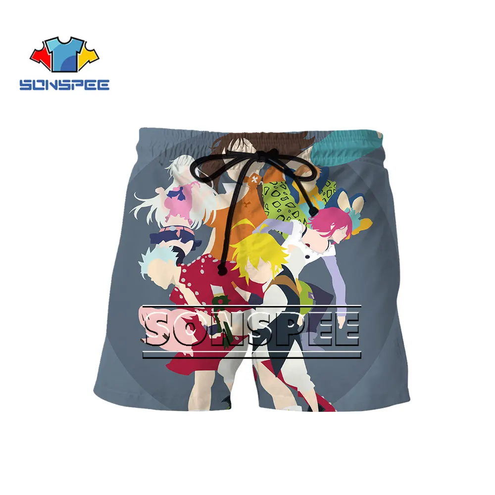 

Japanese Anime The Seven Deadly Sins Shorts Men Unisex Harajuku Graphic Aesthetic Shorts Manga Meliodas Streetwear Shorts Male
