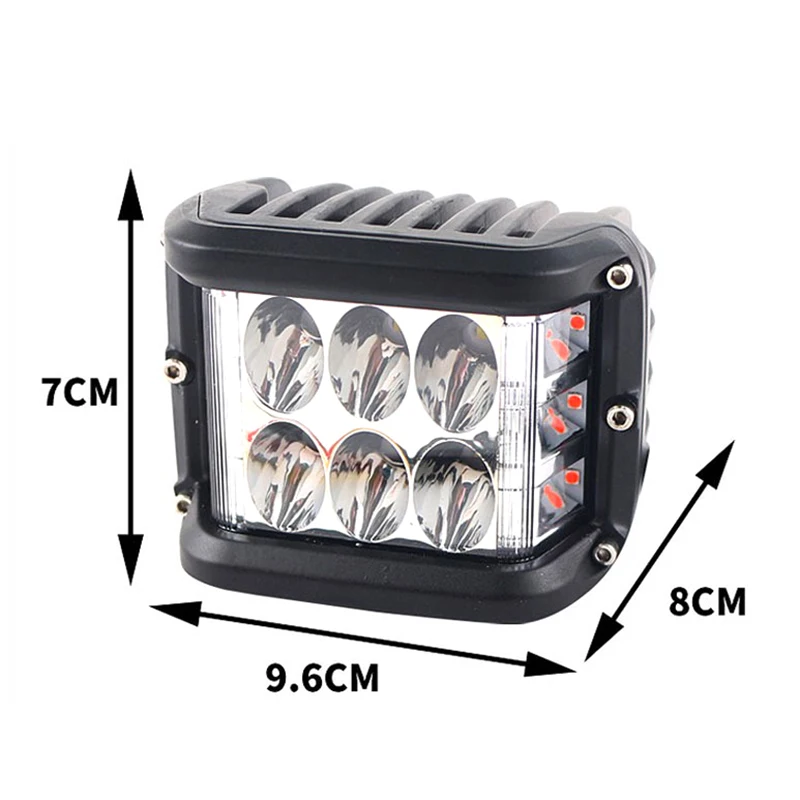 

Waterproof LED Work Light Glow On Three Sides Modified Headlights For Off-Road Vehicles S7