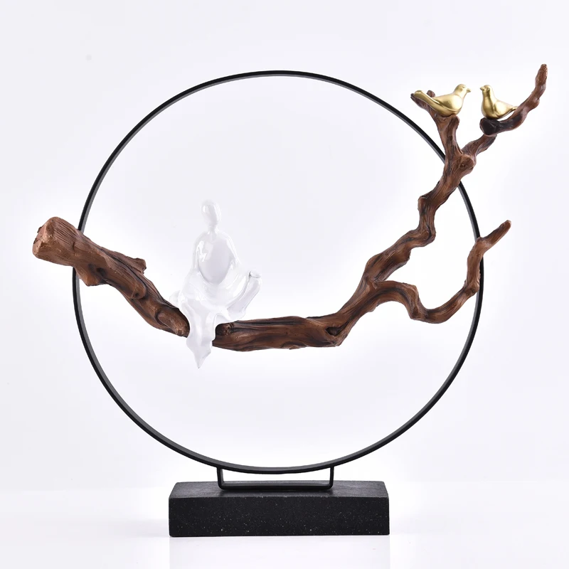 

Новая китайская полимерная декоративная креативная статуя, скульптура Zen ручной работы, креативное украшение для гостиной Xuan