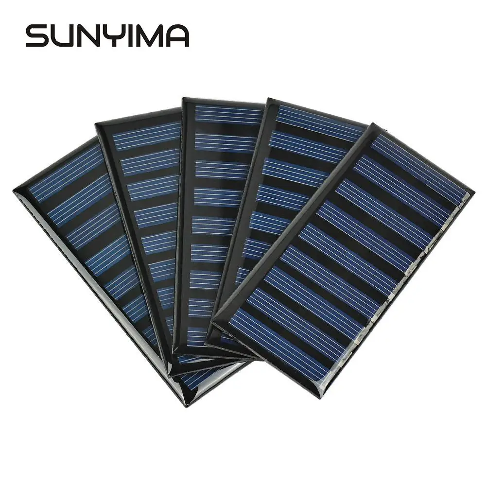 SUNYIMA 5 шт. 5В 100мА поликристаллические солнечные панели эпоксидные элементы SunPower