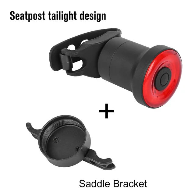Light Saddle Bracket XLITE100 водонепроницаемый задний фонарь для велосипеда с зарядкой от USB, умный защитный велосипедный сигнальный фонарь с кронштейном для номерного знака, ночник - Цвет: Light Saddle Bracket