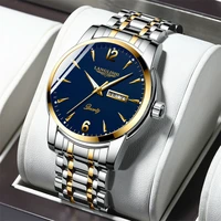 2022 new fashion mens watches top brand luxury quartz watch men mesh steel waterproof ultra thin wristwatch for men sport clock