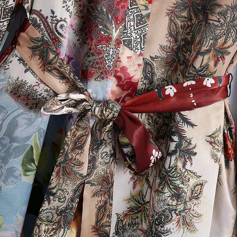 

2021 Retro Fashion Design Temperament Robe Dress Women Sundress Female Casual Long Sleeve Lace Up Plus Size Bodycon Dress