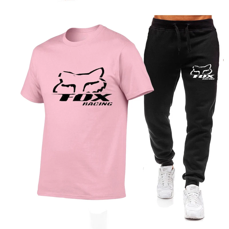 

2021 summer new printed short-sleeved T-shirt + sports pants casual 2-piece set combination, men's casual suit, men's sports sui