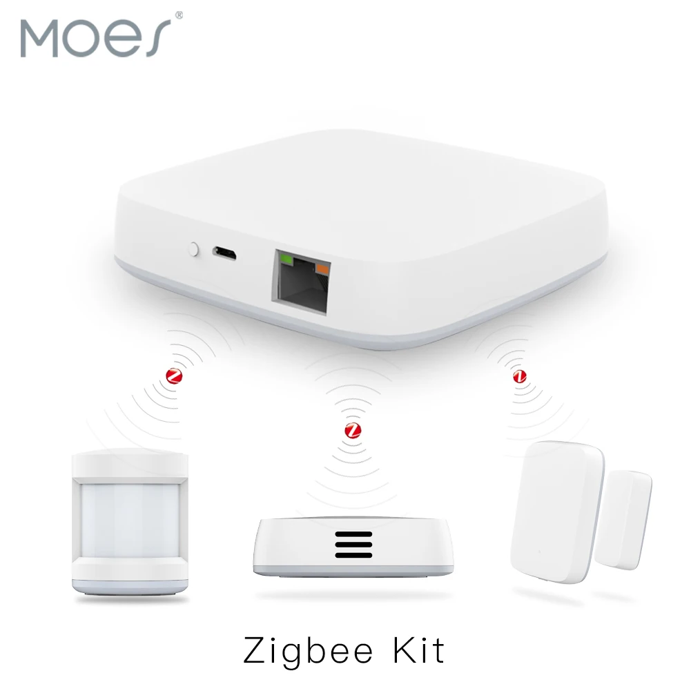 Умный шлюз Tuya Zigbee комплект домашней автоматизации с сигнализацией датчиком