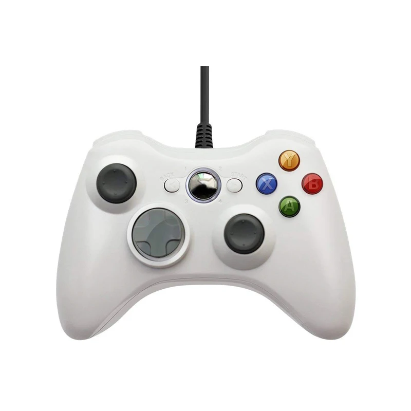 Белый USB проводной геймпад контроллер для microsoft игровой системы ПК ноутбук для XBOX360 для Windows 7 резиновое масляное покрытие черный Gam - Цвет: Белый