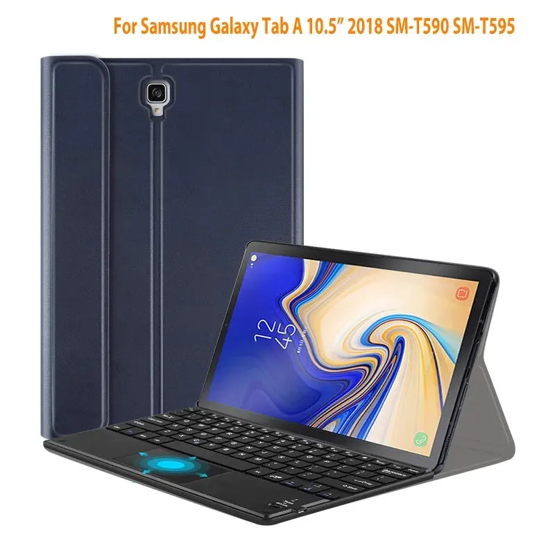 

Keyboard Case for Samsung Galaxy Tab a 10.5 SM T590 T595 Wireless Keyboard Cover with Trackpad Built-in Touchpad