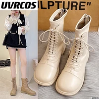 2021 new autumn slim martin boots women british style student korean casual back zipper short boots