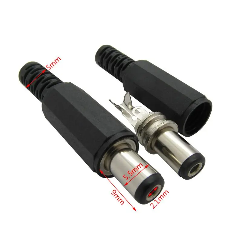 

10 pcs 12V 3A Plastic Male Plugs + Female Socket Panel Mount Jack DC Power Connector Electrical Supplies