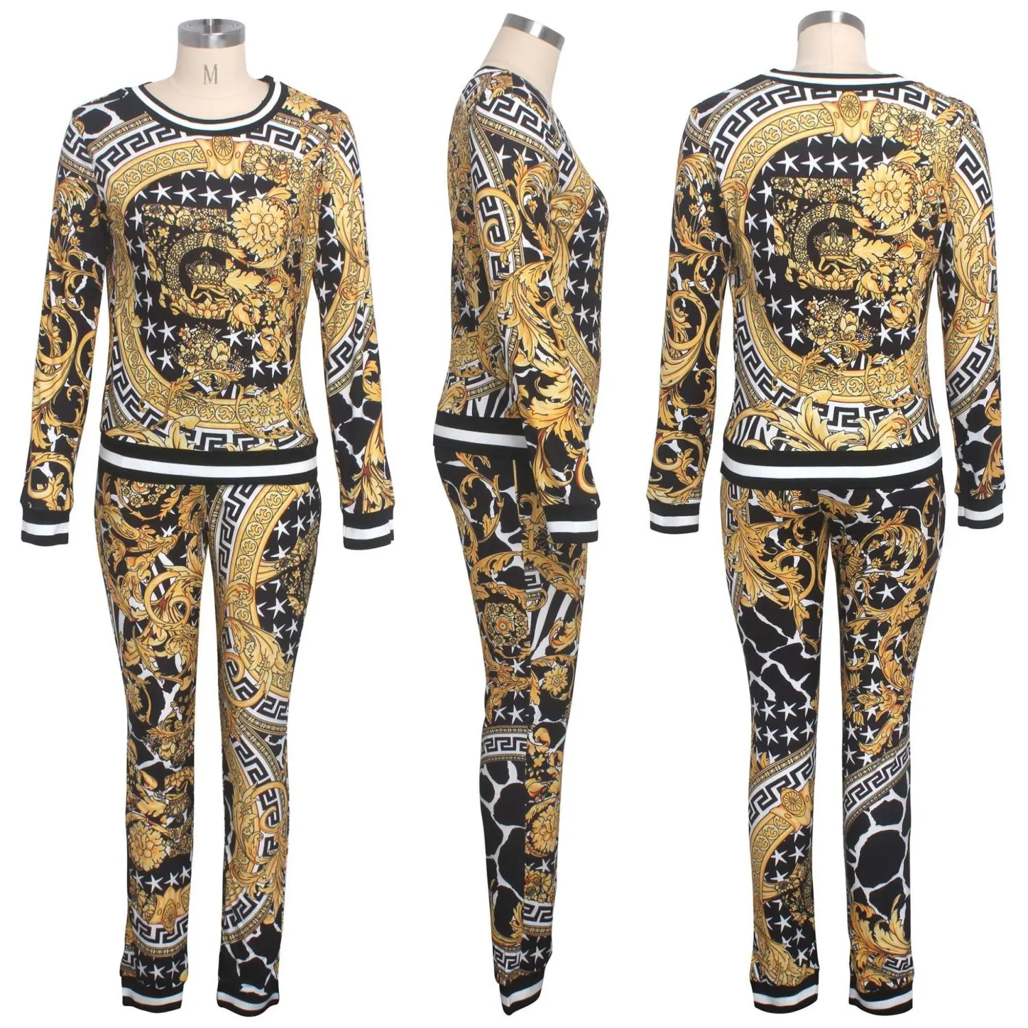 Комплект одежды для отдыха с принтом дизайнерские спортивные костюмы женщин