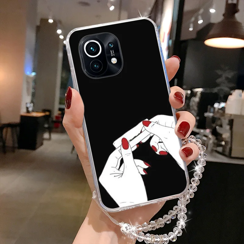 Чехол для телефона Xiaomi 11 Lite 10 Pro 10T 9 9T 11i Mi POCO X3 NFC X2 F3 M2 M3 мультяшный жест руки