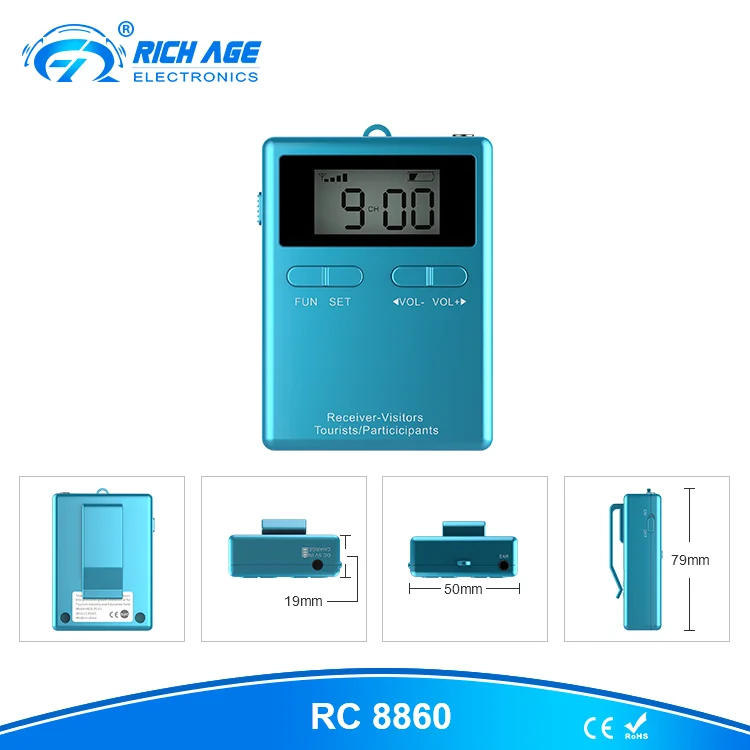 저렴한 투어 가이드 컨퍼런스 시스템 1 송신기 + 14 수신기