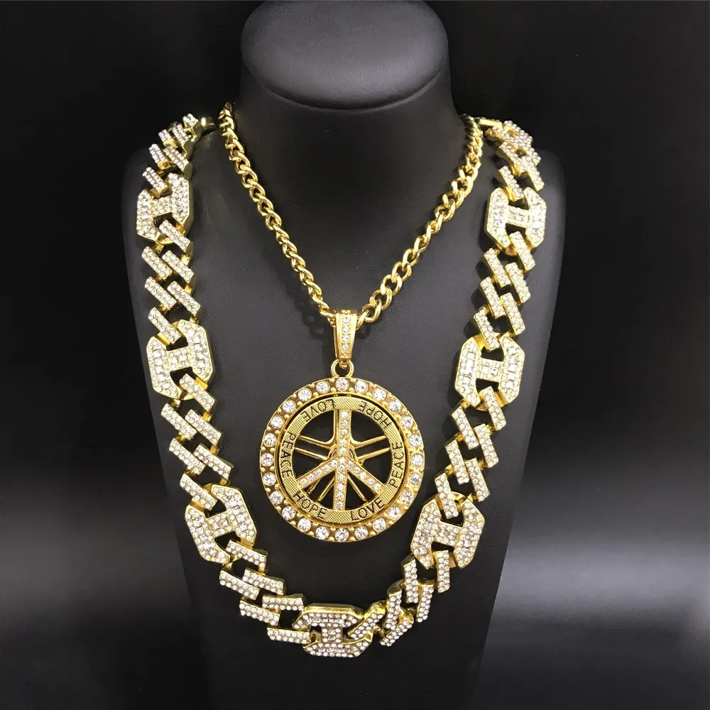 Мужская подвеска в стиле хип хоп цвет под золото искусственная кожа защита от