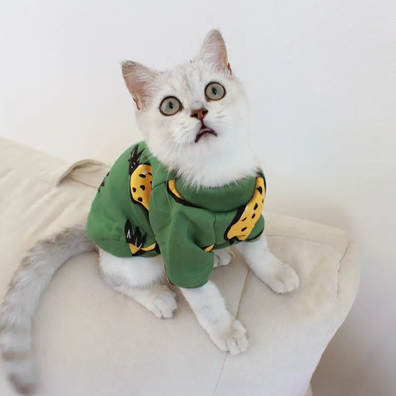 Pet Dog Cat Costume Cute Animal Printed Coat Cotton Soft Pullover Shirt Jacket Sweatshirt Sweater Pets Clothing Outfit | Дом и сад