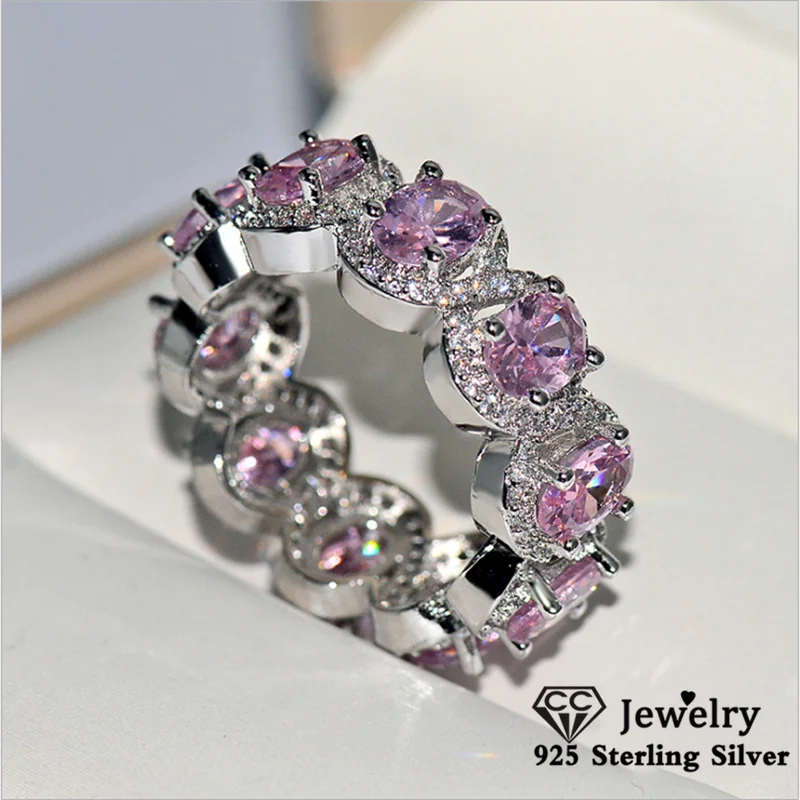 

CC женское кольцо S925 серебряные свадебные аксессуары инкрустированные полными бриллиантами роскошные кольца для женщин темпераментные CC3122