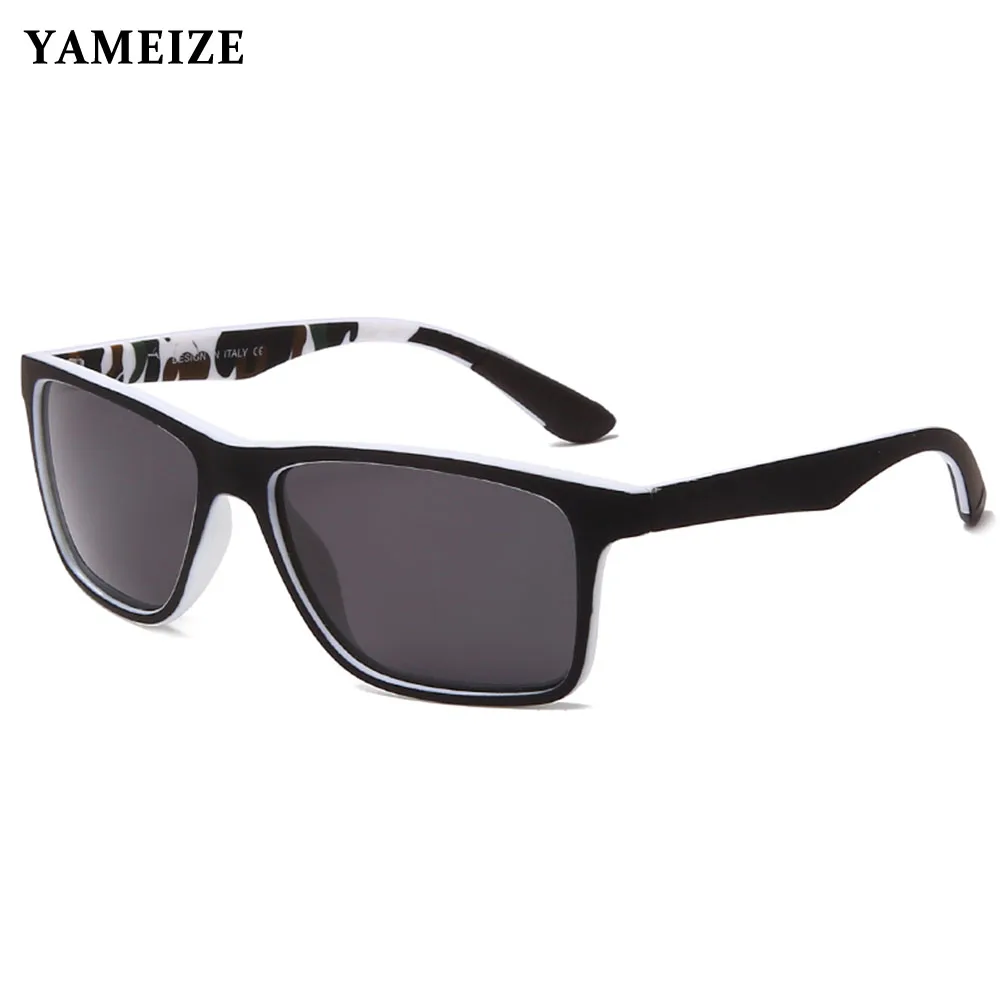 Мужские солнцезащитные очки YAMEIZE квадратные поляризационные для мужчин и женщин