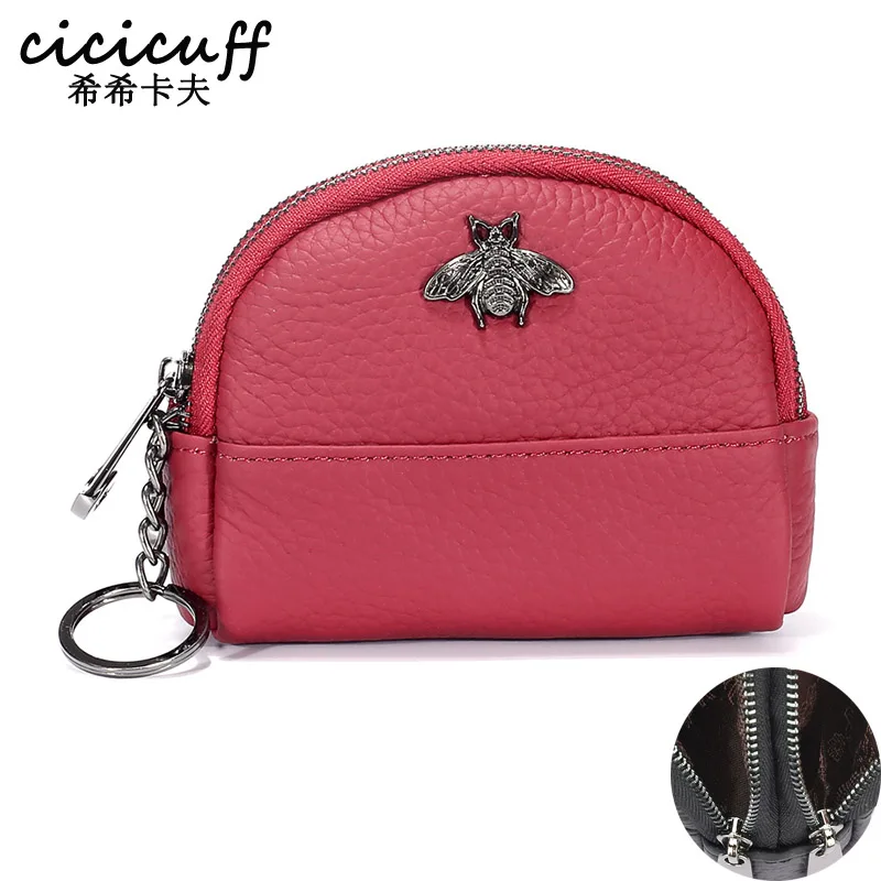 Кошелек для монет из коровьей кожи дамские бумажники натуральной с двойной