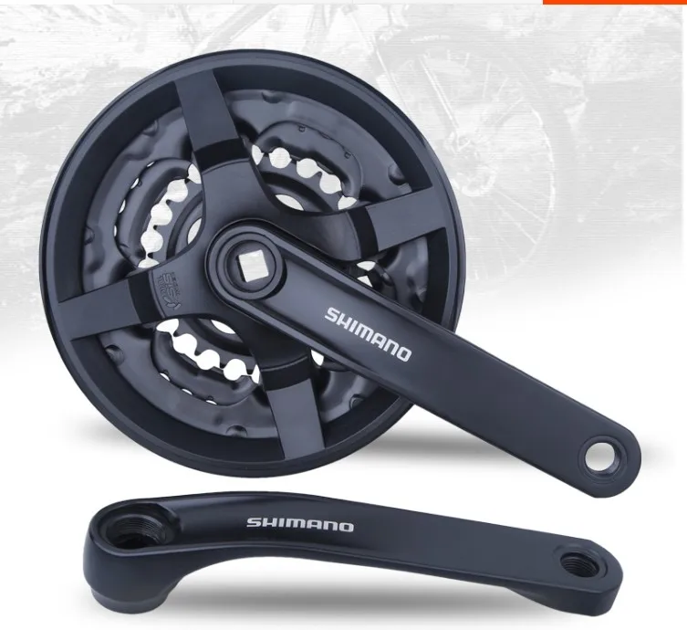 SHIMNAO FC TY301 кривошипная Система 6S 7S 8S FC-TY301 MTB велосипедная цепь 42-34-24T 48-38-28T 170 мм -