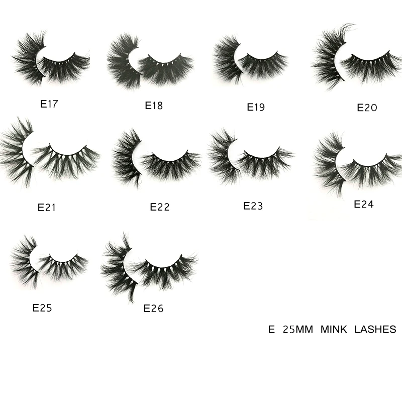 

Free DHL Shipping Rainsin Wholesale In Bulk Fluffy Lashes 25mm No Box 3d Mink Lashes Dramatic Long Makeup For Beauty Eyelashes