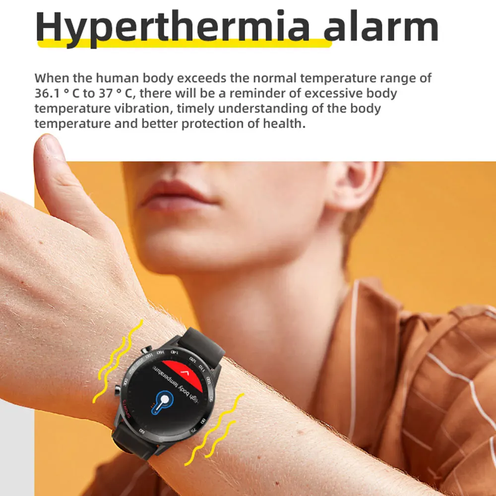 Смарт-часы T33 с функцией измерения температуры пульса артериального давления