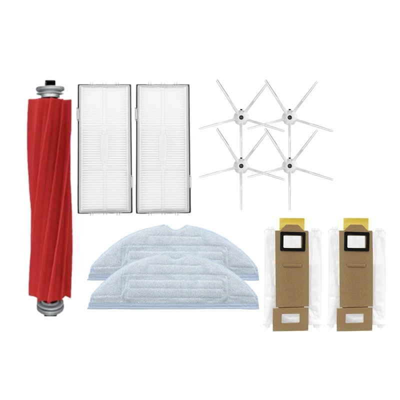 

Сменные детали для пылесоса Xiaomi Roborock S7 T7S Plus, основная щетка, насадка на швабру, фильтр НЕРА, боковая щетка, 11 шт.