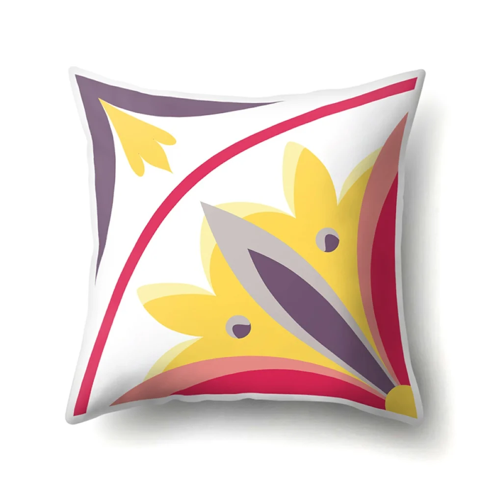 

1Pc Square Pretty Flower Throw Pillow Cover Removable Breathable Cushion Case Living Room Couch Car Cafe Home Decoration