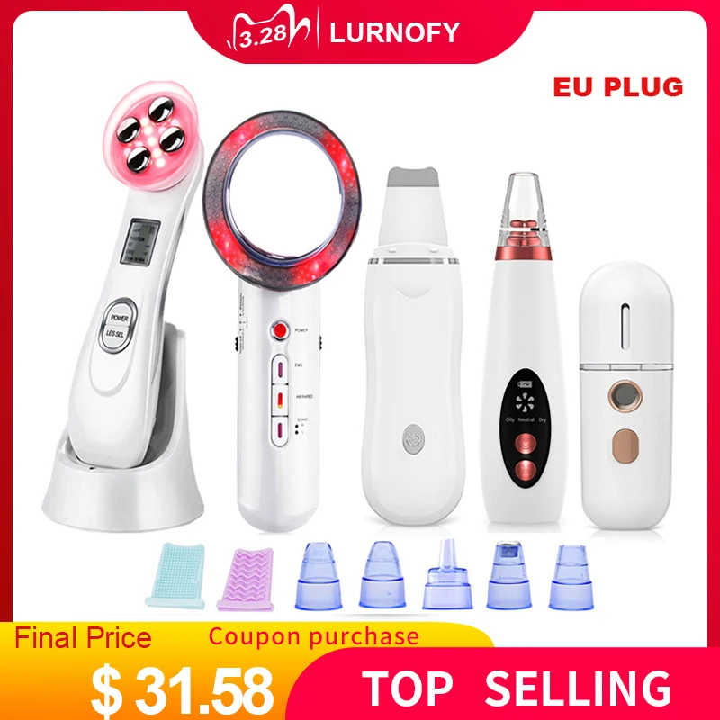 

EMS RF Radio Frequency Blackhead Remover Skin Scrubber Face Cleaning Infrared Body Slimming Massager Lipo Facial Beauty Machine