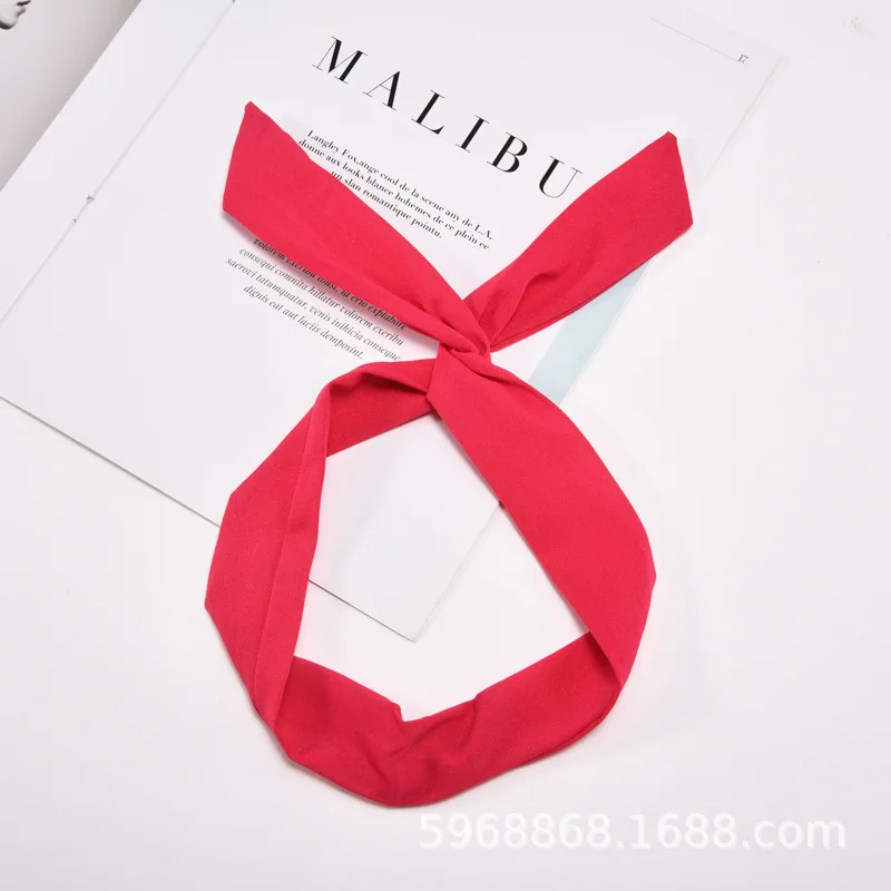 rose Red New Mickey Ears Headband Cartoon Minnie ears christmas Headband Bow Modeling Girl Hair Accessories Birthday Party Celebration - Цвет: rose Red