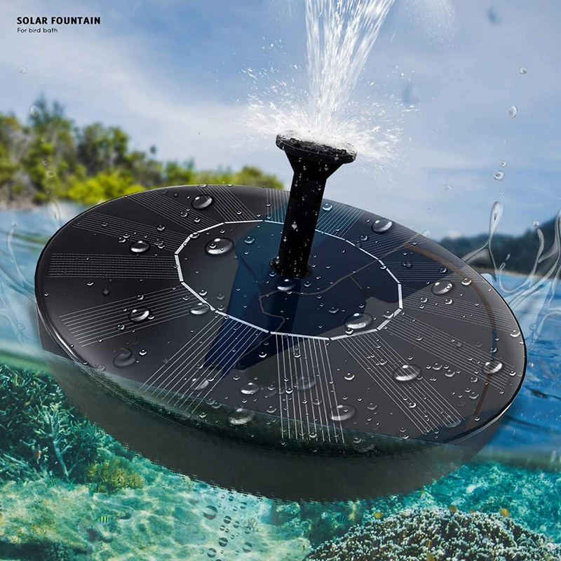 Floating Solar Fountain Garden Pond Decoration Panels Powered Water Pump Patio Lawn | Дом и сад