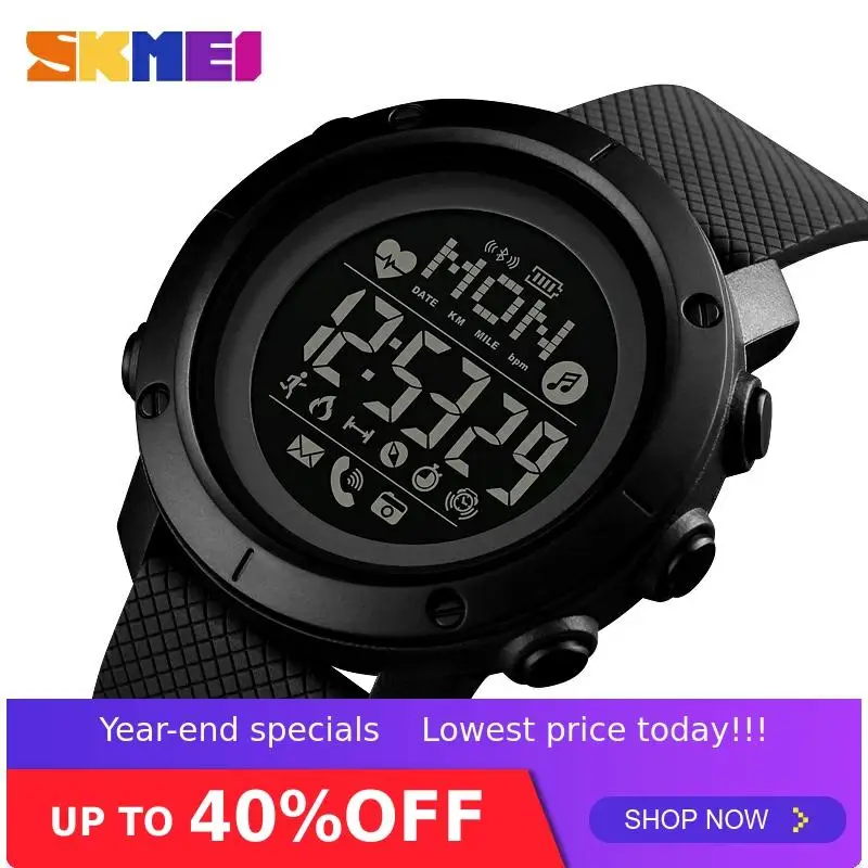 

SKMEI Fashion Smart Watch Sport Men Watch Life Waterproof Bluetooth-compatible Magnetic Chargeing Electronic Compass reloj 1512