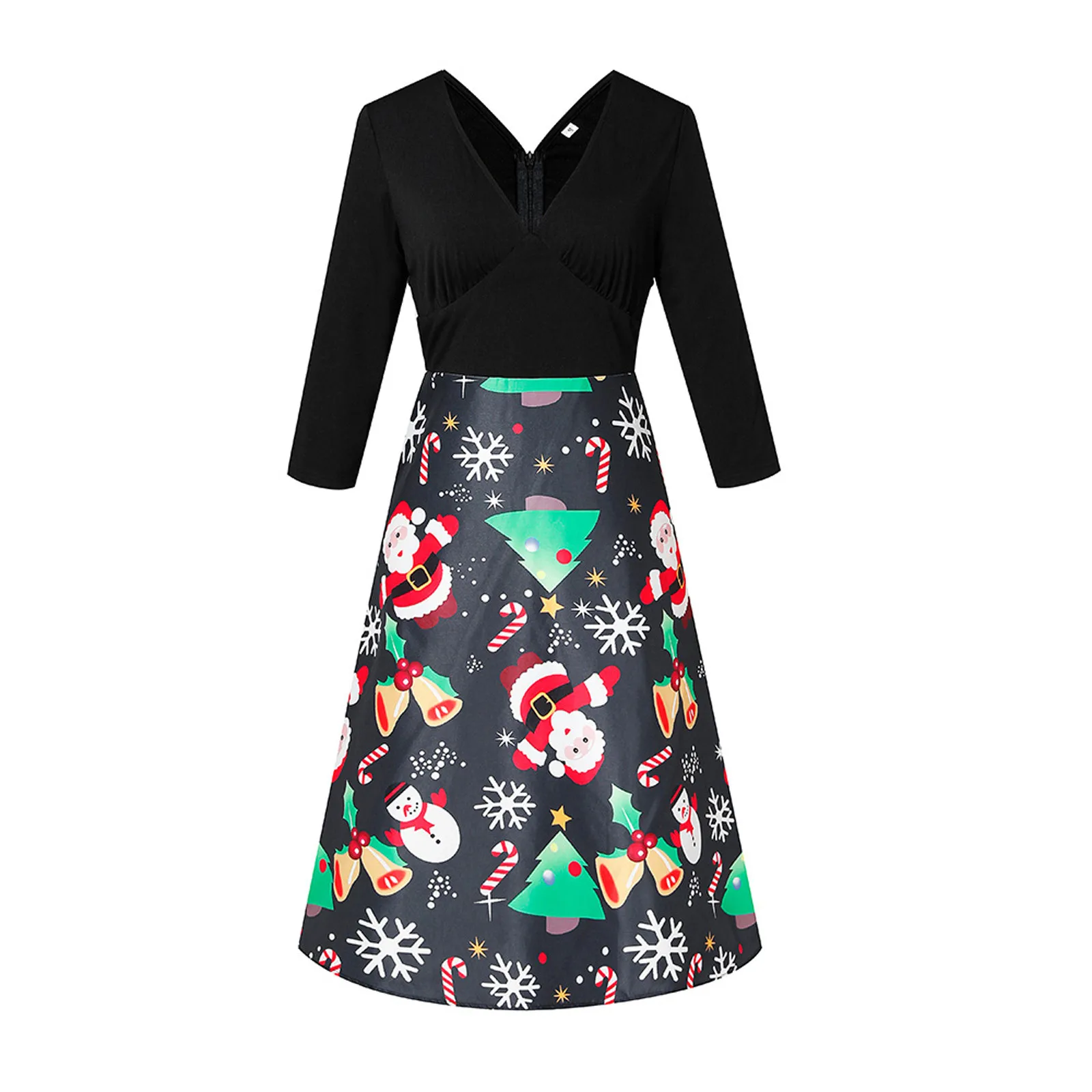 Женское платье с V образным вырезом и рукавом 2020|Женские платья| |