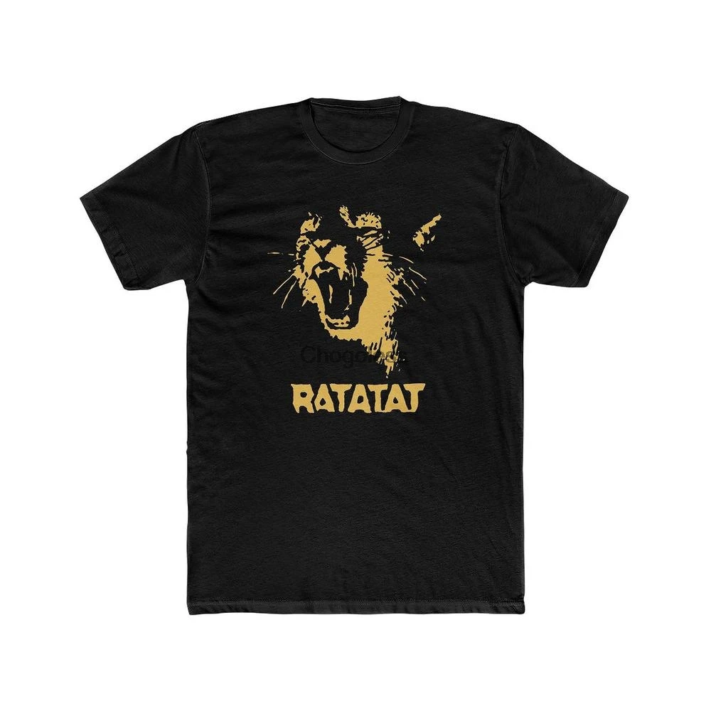 

RATATAT Indie Electronic Guitar Rock cat NYC brooklyn unisex black T shirt(2)
