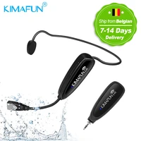 kimafun 2 4g wireless microphone system fitness microphone waterproof mic for fitnessspinningaerobicsyogapilates coach