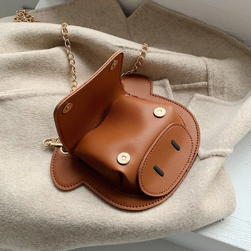 

Cute and Funny Cartoon Pig Design Young Girl's Casual Shoulder Bag Tote Crossbody Mini Messenger Bag Female Flap Handbag