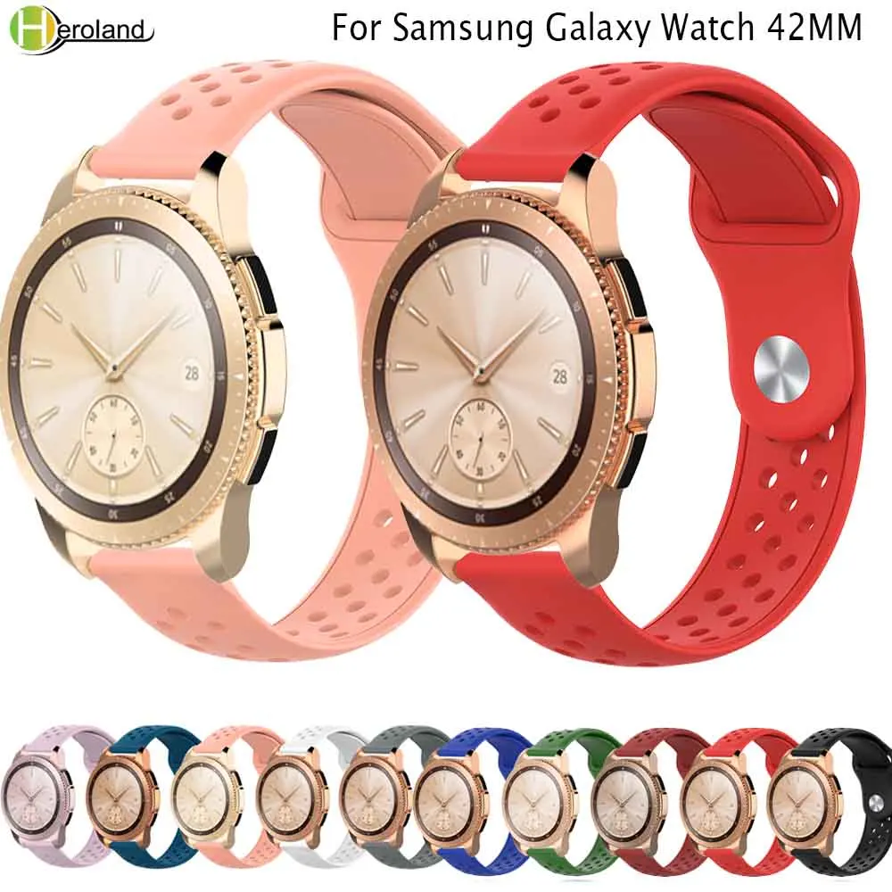 Силиконовый ремешок для Samsung Galaxy Watch 42 мм/gear s2 Huami Amazfit GTR мм/GTS Sport 20 мм смарт браслет
