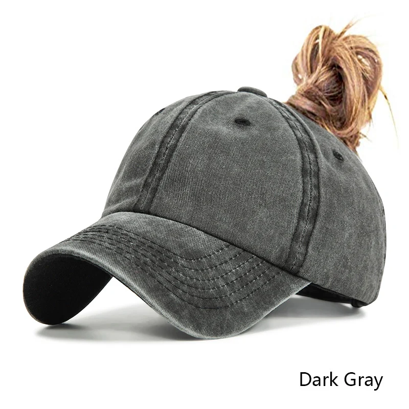 dark gray Evrfelan, одноцветная бейсболка, Женский хвостик, кепка s, удобная, Sanpback, кепка s для женщин, хлопковая кепка, весна-лето, gorras - Цвет: dark gray