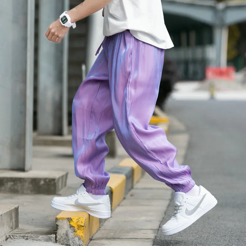 

Cargo Pants Joggers Men Harem Pants 2021 Solid Loose Hip Hop Man Sweatpants Streetwear Casual Pants Elastic waist Male Trouser
