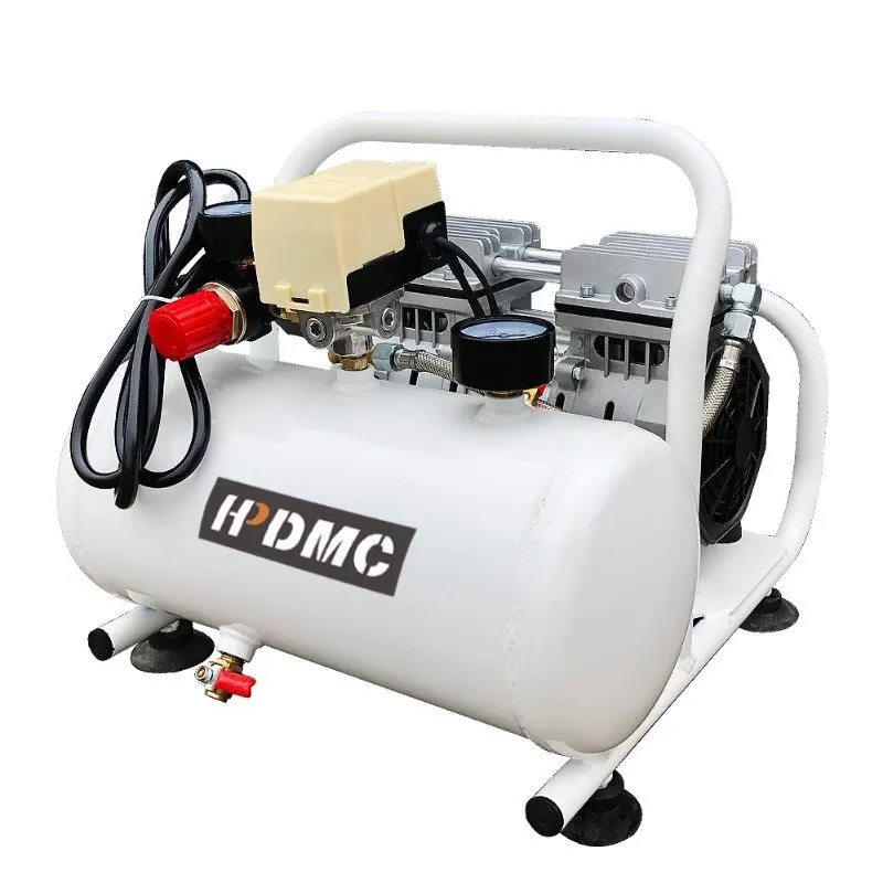 

HPDMC 2 Gallon Slient Air Compressor Oil-Free Pump 3.9 CFM@125PSI Silent Portable Long Life Electric Air Compressor for Garage