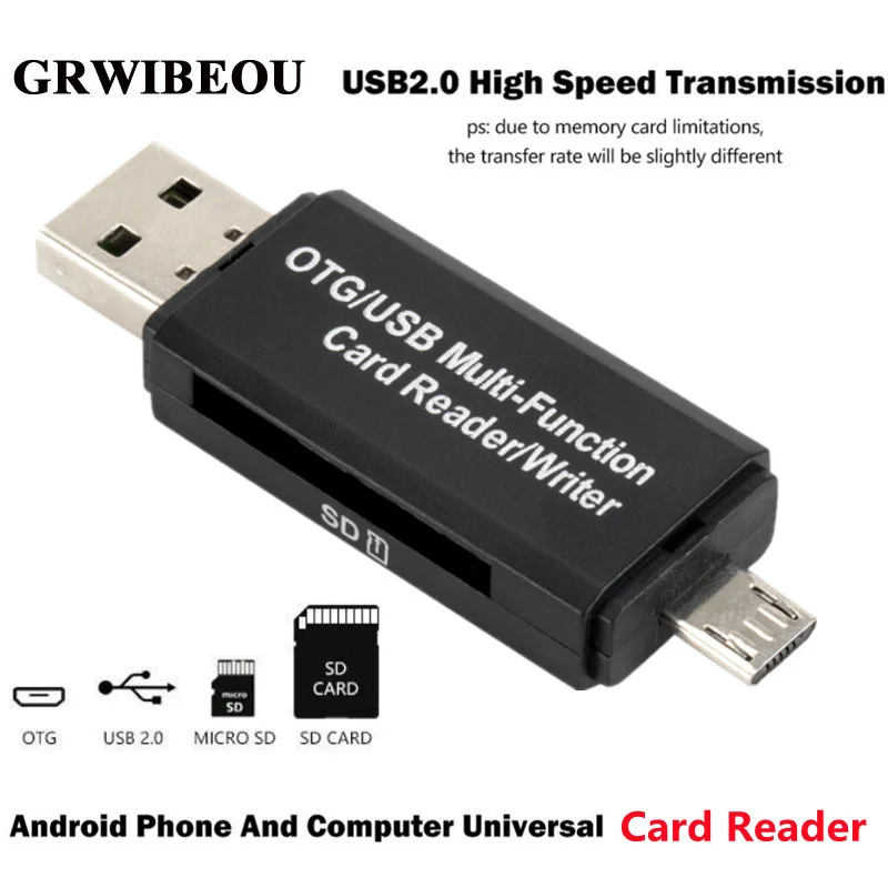 

Устройство для чтения карт памяти OTG Micro SD, кардридер USB 2,0 2,0 для USB Micro SD, адаптер для флэш-накопителя, устройство для чтения смарт-карт памяти