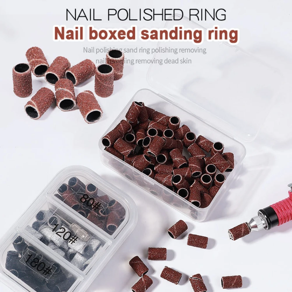 

3 Colors 210pcs Sanding Bands for Nail Drill 80 120 180 Grit Efile Sanding Piece Set